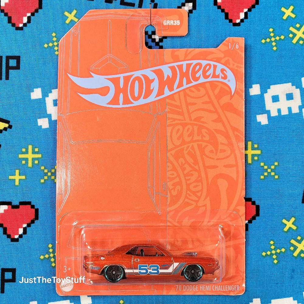 Hot Wheels Orange & Blue Series 1/6 70 Dodge Hemi Challenger GRR35 1:64 NOC